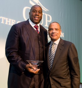 Earvin "Magic" Johnson and Ken Chenault