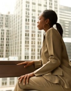 black woman in the city