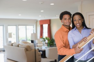 black couple in their new home