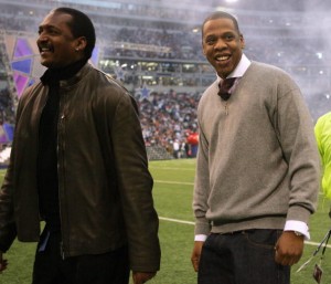 Matthew Knowles with son-in-law Jay Z