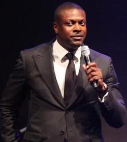 Comedian Chris Tucker on stage