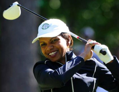 Condoleeza Rice golfing