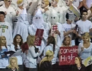 hs students wear kkk robes at game