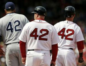 players wearing jackie robinson 42