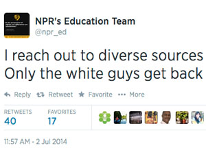 NPR education diversity tweet