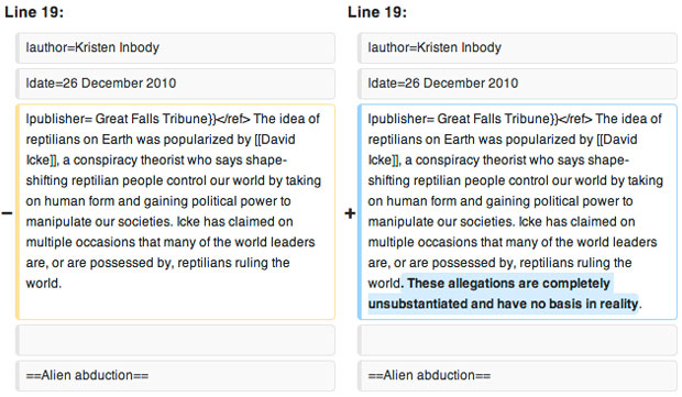 Congress Wikipedia Reptilian Edit