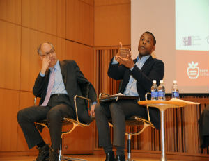 (l) Commissioner Bill Chong Department of Youth and Community Development and and (r) William Floyd - Head of External Affairs Google 2 (photo credit-André Beckles)