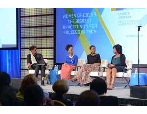 Left-to-right: Lynne d Johnson, Dr. Hadiyah-Nicole Green, Aisha Bowe, Merline Saintil (Image: File)