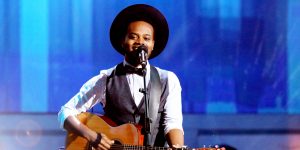 Travis Greene performs on BET's "Joyful Noise" program.