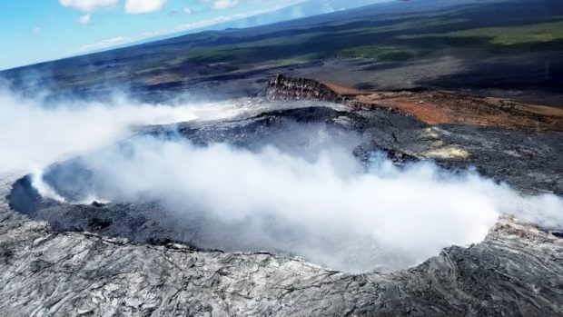 Aerial volcano tour