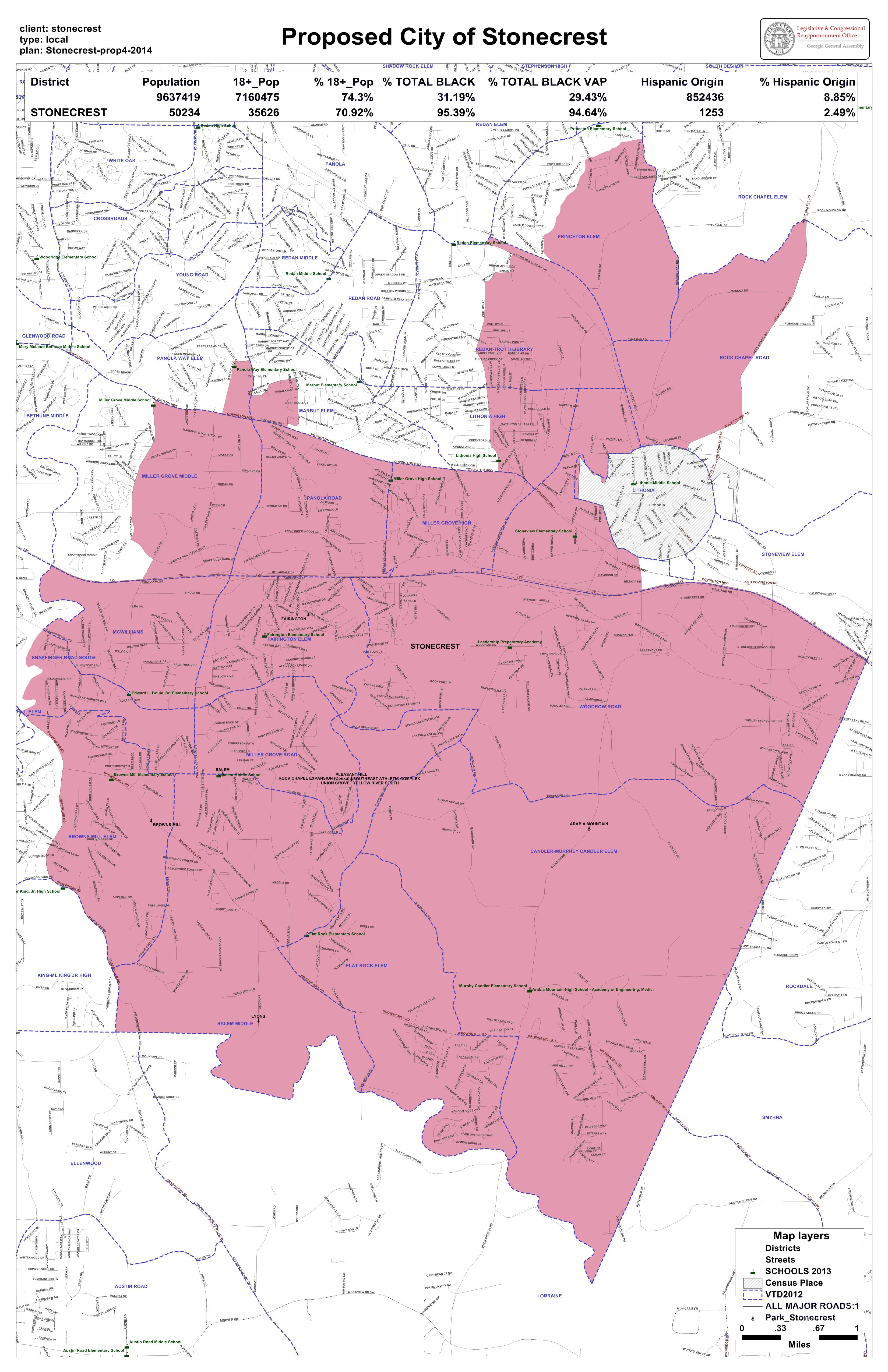 Map of the City of Stonecrest