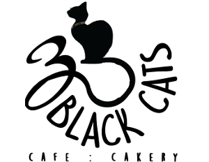 3 black cats cafe logo