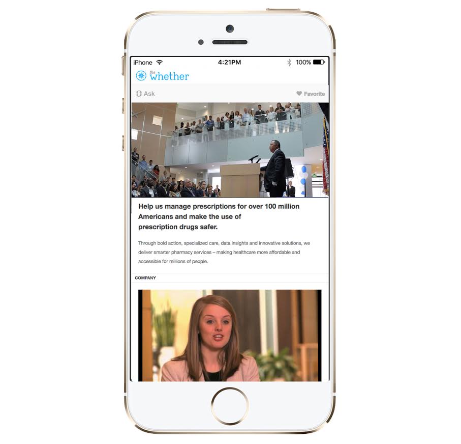 The Whether by Better Weekdays mobile app