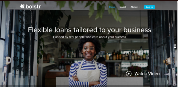 Bolstr Equity Crowdfunding Platform Homepage