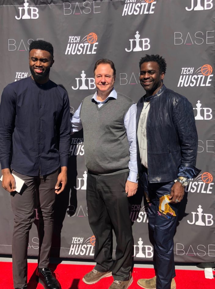 Jaylen Brown, Boston Celtics, Stephen Pagliuca, Co-Owner of the Celtics and Chairman of Bain Capital, Erik Moore (Image: Base Ventures)