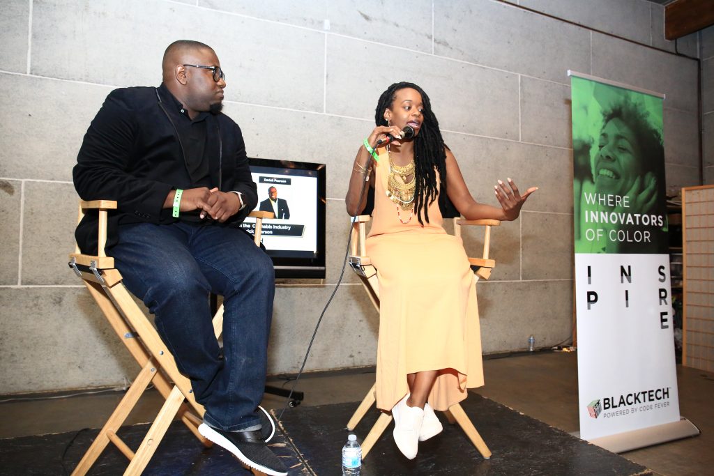 Co-founder, Black Tech Week Miami, Derick Pearson and Mary Pryor, Cannabis Entrepreneur (Image:  Serbaffo)