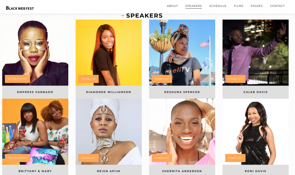 Speakers (Image: Black Web Fest)