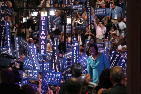 The Pepsi Center Crowd Adores Michelle Obama