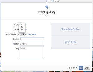 Facebook "Expecting a Baby" Feature