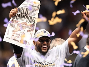 ray lewis celebrating super bowl win