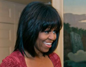 michelle obama bangs