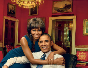 michelle obama and barack vogue 2013