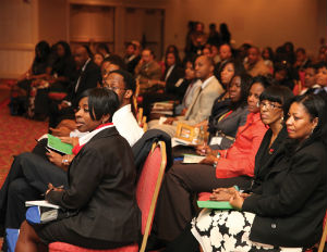 black conference goers