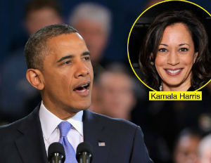obama calls kamala harris good looking