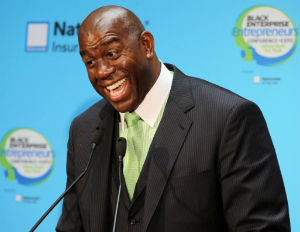 magic johnson smiling