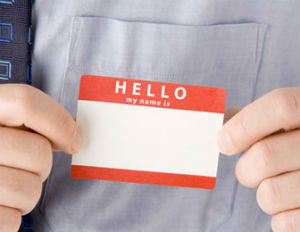 hello name tag