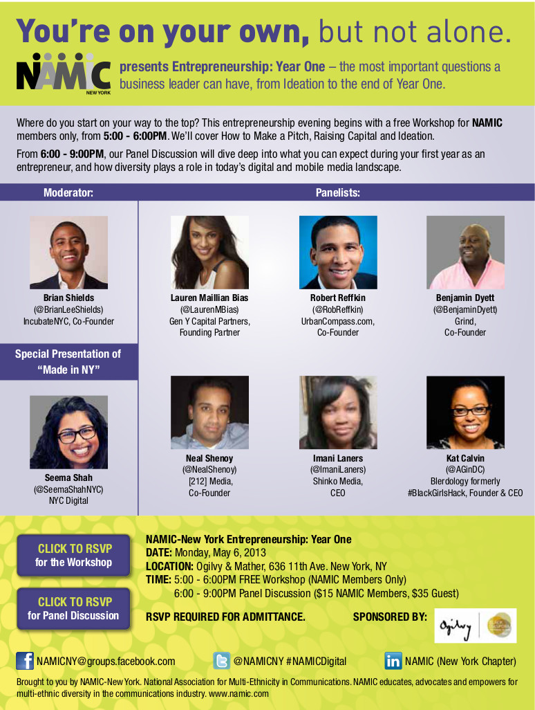 The National Association for Multi-Ethnicity in Communications (NAMIC) is bringing together some of the premiere minority leaders for a discussion on entrepreneurship