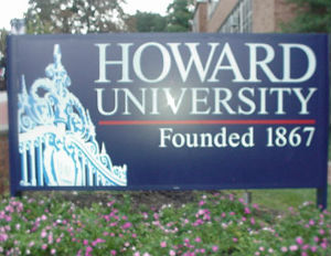 howard university entrance sign