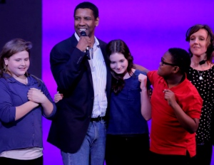 Denzel Washington Hosts Broadway Junior in NY