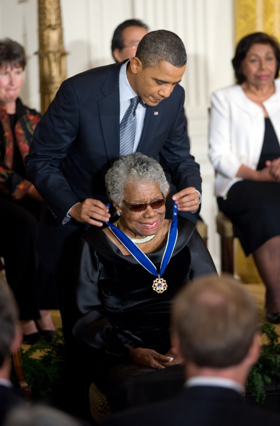 Obama and Maya Angelou