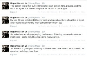 Roger Mason Jr backtracks over LeBron boycotting