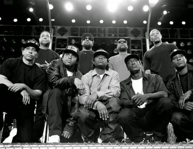 Original members of NWA and cast of Straight Outta Compton film