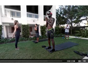 Lebron James doing yoga