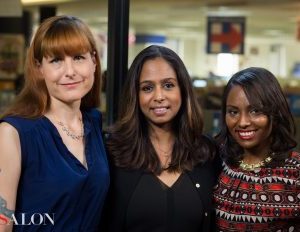 Amanda Marcotte, Maya Harris (Hillary Clintons Senior Policy Advisor) and Selena Hill