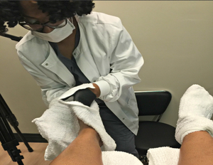 Letisha Royster, the founder of the Waterless Medi-Pedi & Nail Spa,