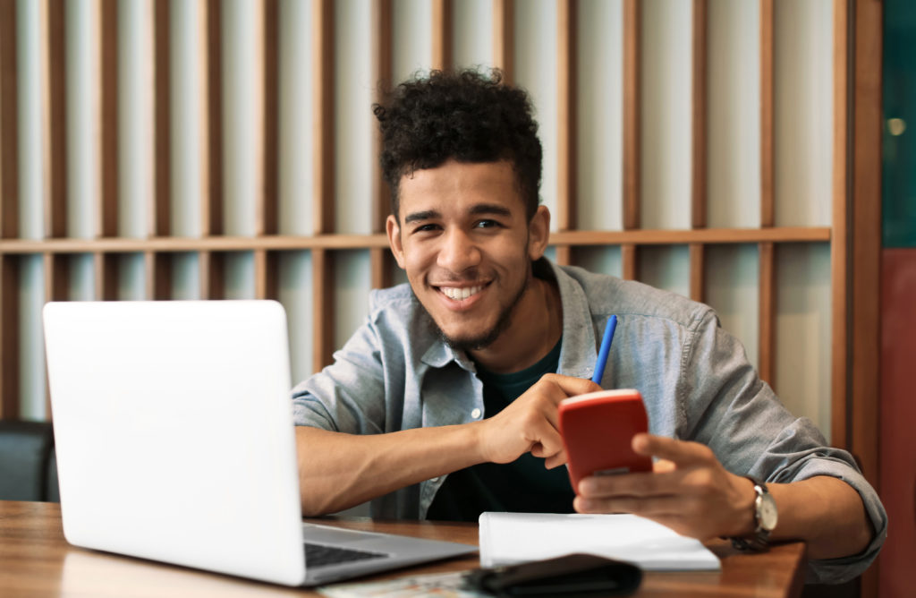 African American student needing to build credit history