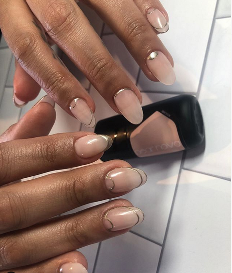 Black Woman with Manicured Nails