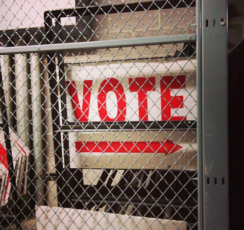 Closed Vote Sign Texas