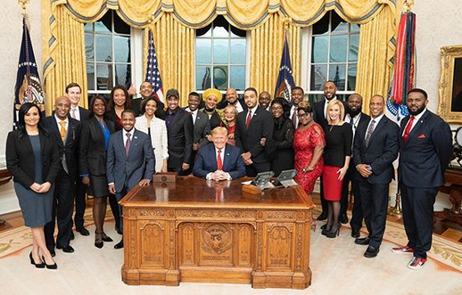 Donald Trump at the African American History Reception at White House