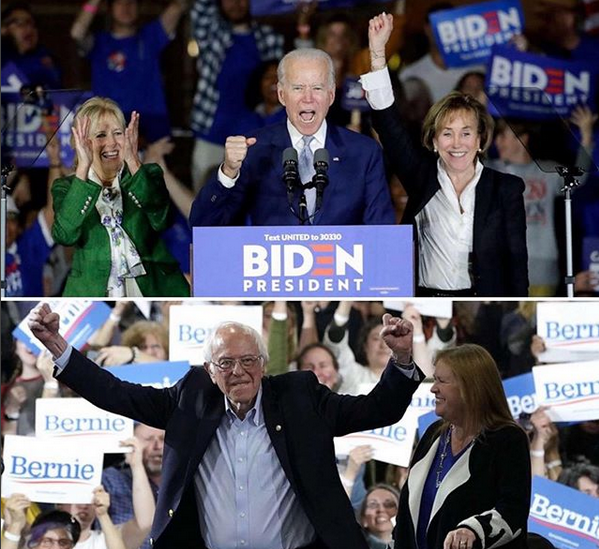 Joe Biden and Bernie Sanders