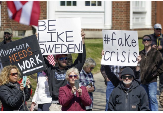 coronavirus protest facebook