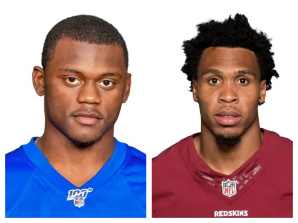 NFL players Deandre Baker and Quinton Dunbar