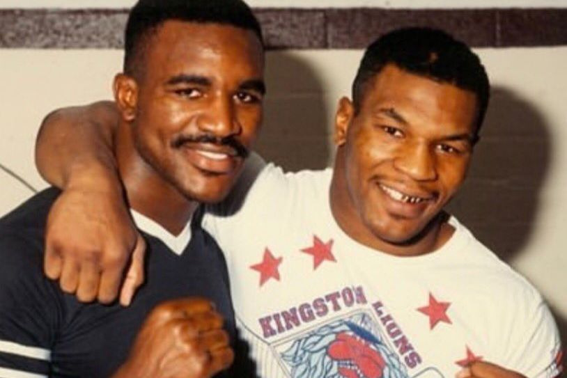 Evander Holyfield and Mike Tyson