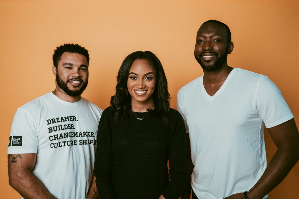 (left to right) Barry Givens, Jewel Burks, and Justin Dawkins, owner of Collab Capital