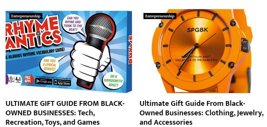 Black Enterprise Gift Guide Black-Owned Businesses 
