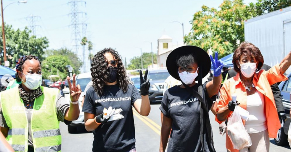 Janelle Monae and Maxine Waters